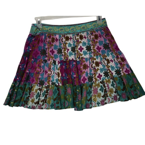 DKNY Jeans Fairy Boho Peasant Skirt With Embellished Waistband Size 7 - Picture 1 of 7